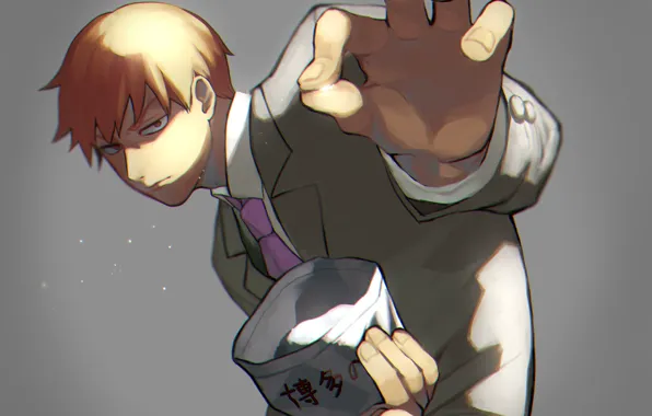 Арт, мужчина, соль, Mob Psycho 100, Моб психо 100, Аратака, Рейген