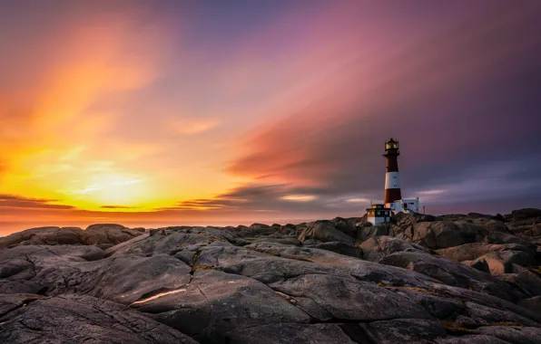 Картинка море, побережье, маяк, Норвегия, Norway