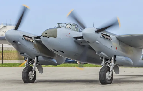 Винт, Взлет, RAF, Вторая Мировая Война, Ночной истребитель, Шасси, Mosquito, de Havilland Aircraft Company