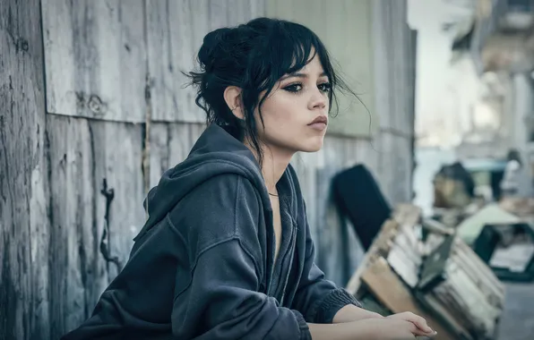 Взгляд, поза, макияж, актриса, Jenna Ortega, Дженна Ортега