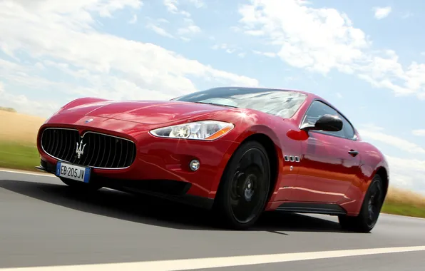 Картинка дорога, авто, Maserati, скорость, GranTurismo S, MC Sport Line