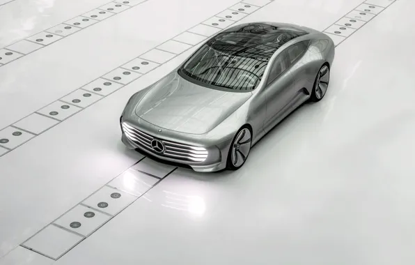 Картинка свет, отражение, Mercedes-Benz, сверху, 2015, Intelligent Aerodynamic Automobile, Concept IAA