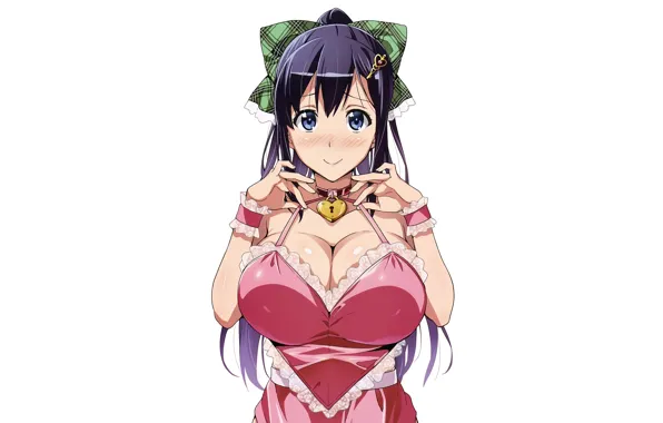 Girl, sexy, cleavage, blouse, long hair, boobs, anime, beautiful