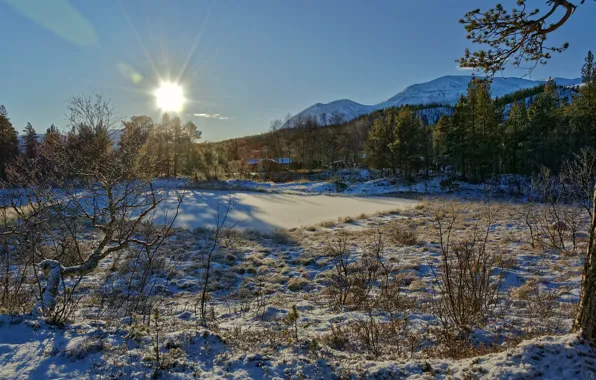 Картинка зима, Норвегия, Norway, Rondane