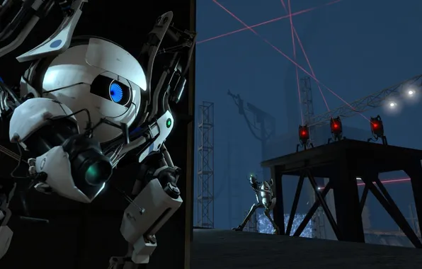 Картинка Portal 2, турели, прикрытие, боты