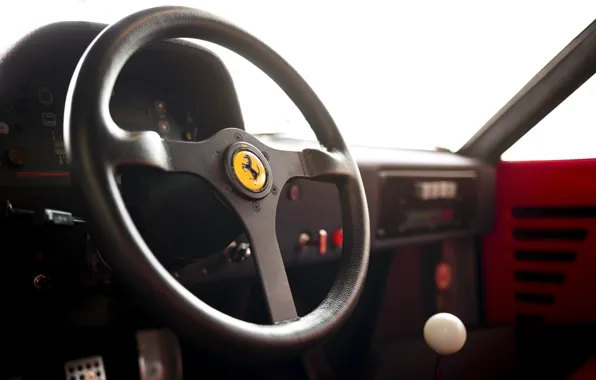 Картинка Ferrari, F40, steering wheel, Ferrari F40 LM by Michelotto