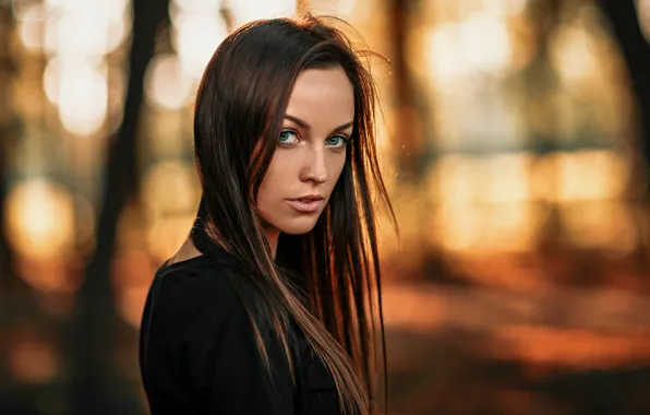 Model, pretty, brunette, Александр Куренной