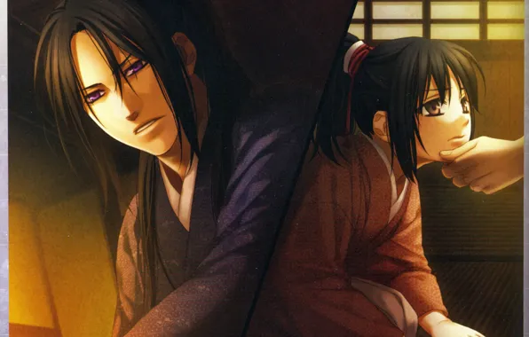 На коленях, chizuru yukimura, hakuouki shinsengumi kitan, знакомство, hijikata toshizou, сказание о демонах сакуры, by …