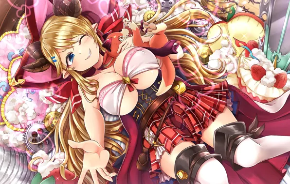 Game, boobs, big, breast, anime, pretty, animal, dragon