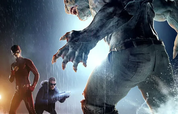 Ice, rain, monster, Wentworth Miller, weapon, shark, fang, hero