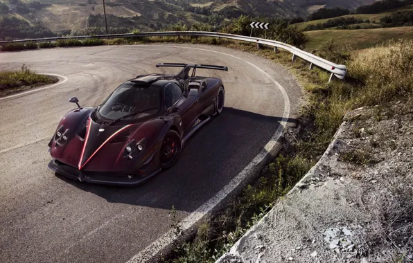 Картинка Pagani, Автомобиль, Zonda, Бордовый, 2017, Fantasma Evo