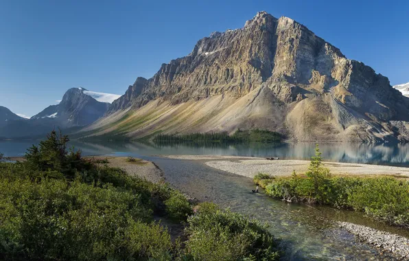 Картинка горы, озеро, Канада, Альберта, Боу