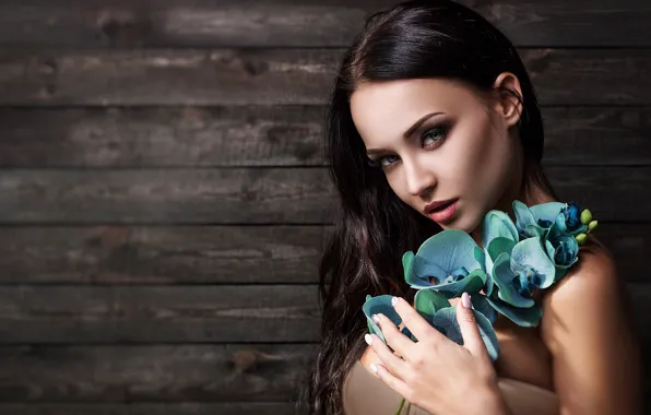 Картинка flowers, model, look