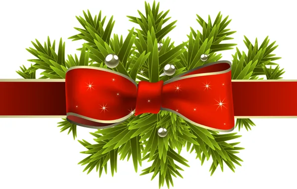 Картинка новый год, лента, бант