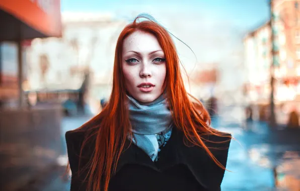 Девушка, рыжая, грод