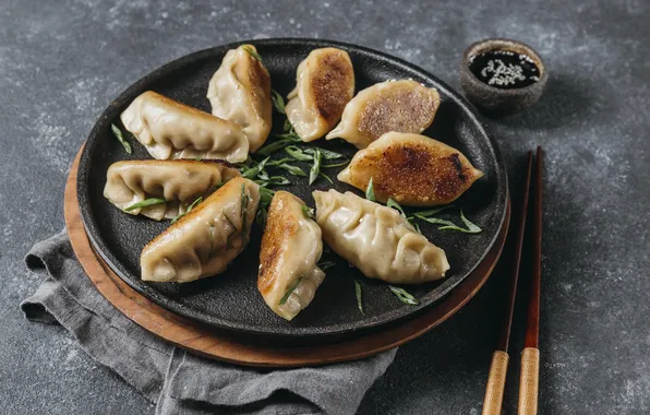 Картинка angle, japanese, high, dumplings, assortment