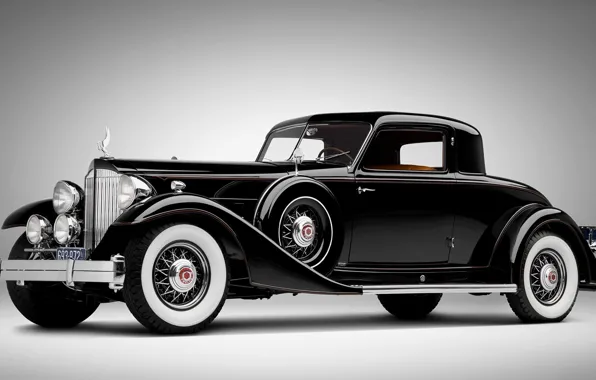 Картинка ретро, чёрный, Rolls Royce, автомобиль