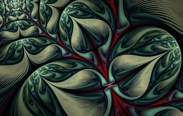 Листья, узор, растение, цвет, объем