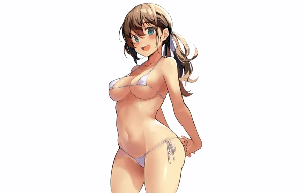 Girl, sexy, cleavage, long hair, boobs, anime, beautiful, pretty