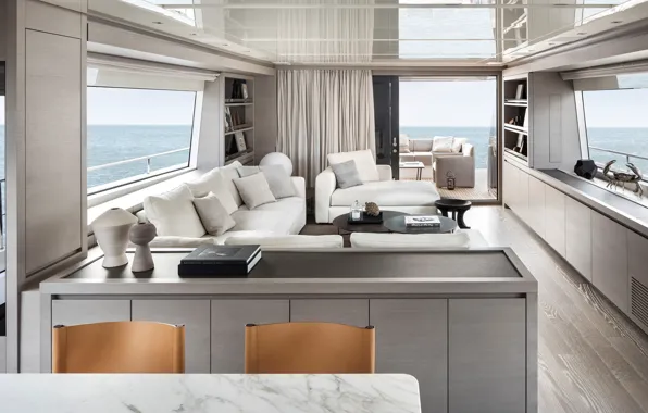 Интерьер, яхта, салон, Sanlorenzo SL 86, Luxury yacht interior design, дизайн интерьера роскошной яхты, by …