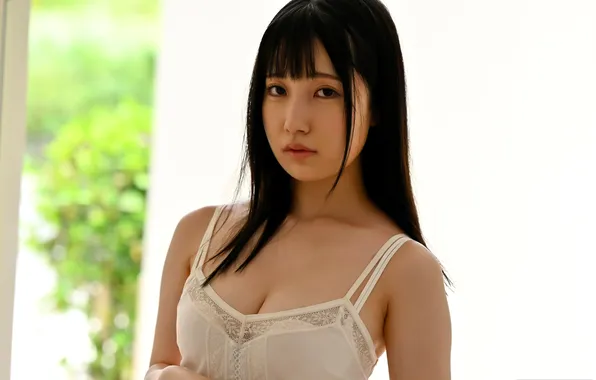 Beautiful, Asian, Model, Woman, Pretty, Japanese, Close Up, Curtain