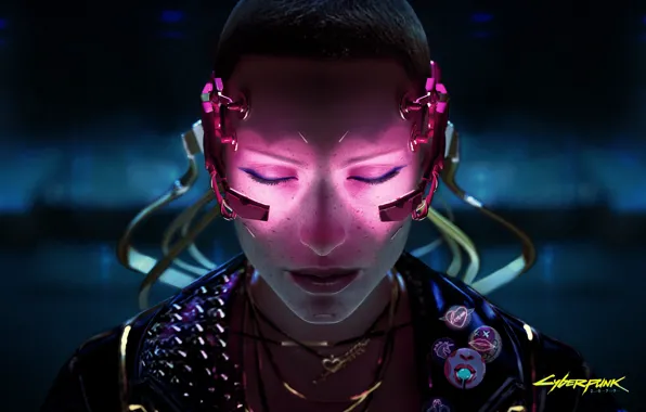 Девушка, лицо, киборг, Cyberpunk 2077, Киберпанк 2077