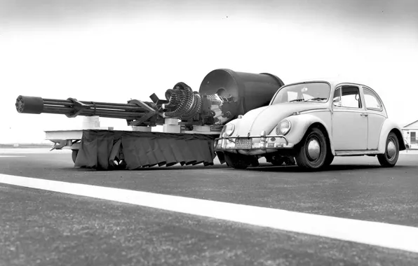 Оружие, Volkswagen, автомобиль, A-10, Фольксваген Жук, Thunderbolt II, GAU-8, 30 mm