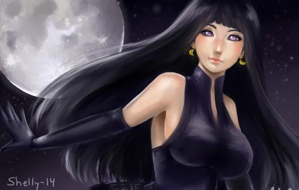 Naruto, art, Hyuuga Hinata, byakugan, naruto the movie the last, shelly-14