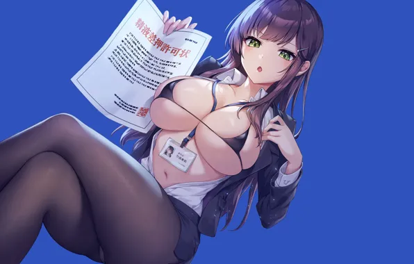 Girl, hot, sexy, boobs, woman, anime, stockings, pretty