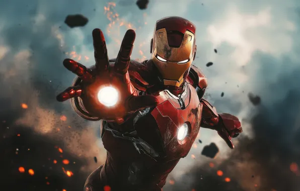 Фантастика, арт, костюм, шлем, Iron Man, комикс, MARVEL, Железный Человек