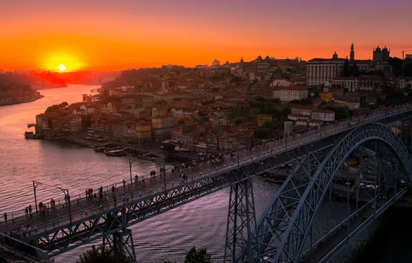 Город, Sunset, Porto