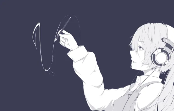 Фон, ручка, Hatsune Miku, Vocaloid, Вокалоид, Хатсуне Мику