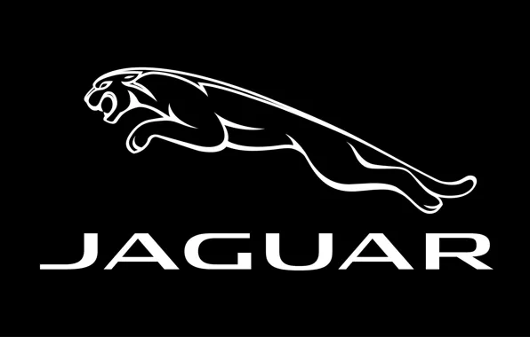 Картинка чёрный, Jaguar, лого, ягуар, fon