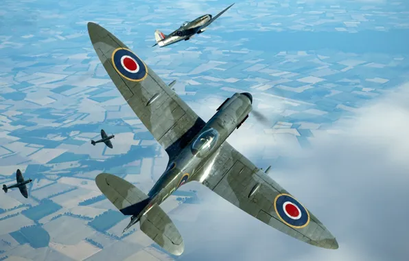 Британия, Bubbletop, Фронтовой истребитель, Spitfire Mk.XIVe, Reginald Joseph Mitchell