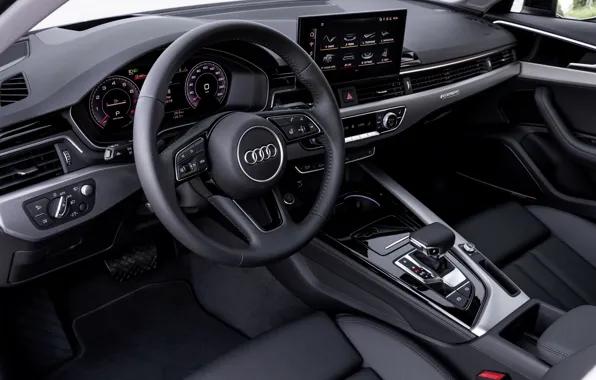 Audi, седан, салон, Audi A4, 2019
