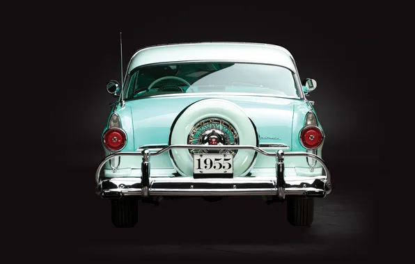 Ford, вид сзади, ретро автомобили, 1955, Fairlane, Crown, Victoria, Skyliner