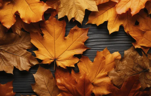 Осень, листья, colorful, wood, autumn, leaves, cozy, maple