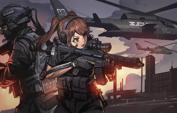 Armor, helicopter, equipment, specialized soldiers