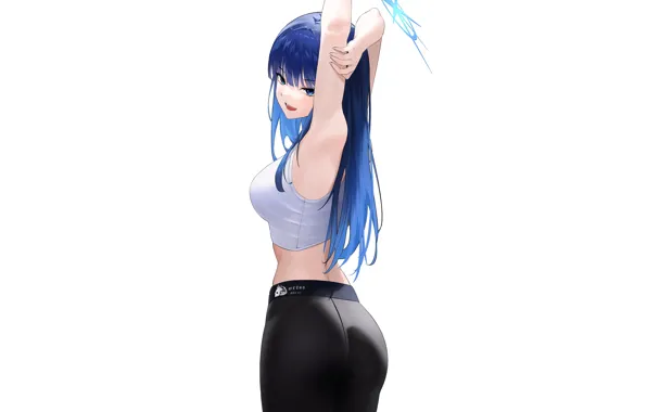 Girl, white, hot, sexy, anime, babe, tights, armpit