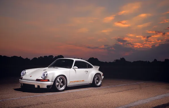 Porsche, Porsche 911, White, Sportcar, Singer, Singer Vehicle Design DLS