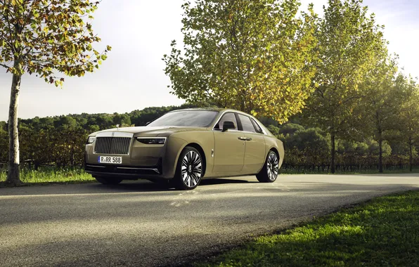 Картинка Rolls-Royce, Ghost, роскошь, люксовое авто, 2024, Purist, Rolls-Royce Ghost Purist