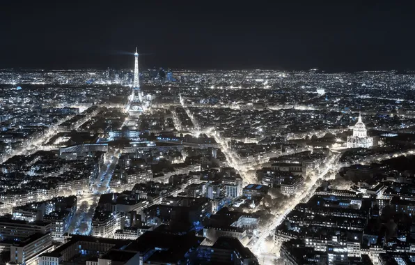 Картинка ночь, город, Париж