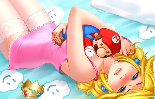 Девушка, игрушка, блондинка, принцесса, mario, Princess Peach