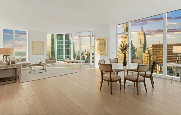 Интерьер, гостиная, Flatiron, столовая, мегополис, District New York