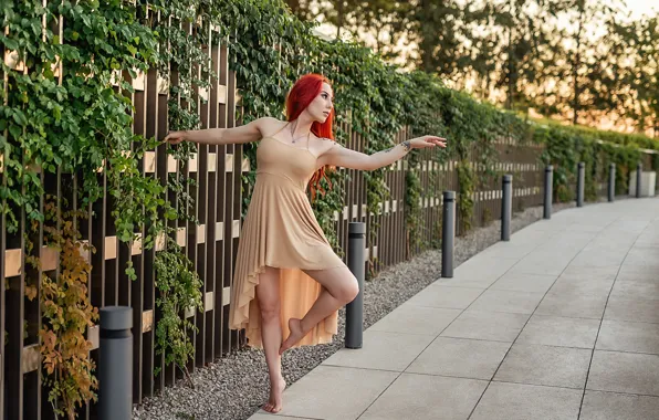 Model, pretty, dance, redhead, Георгий Дьяков