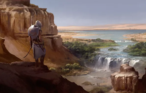 Картинка пустыня, пустошь, египет, ассасин, Assassin's Creed Origins