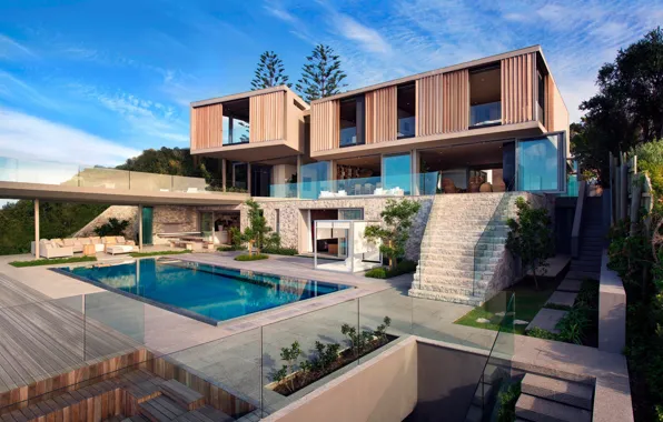 Бассейн, архитектура, ЮАР, терраса, South Africa, by SAOTA, BeachyHead, Plettenberg Bay