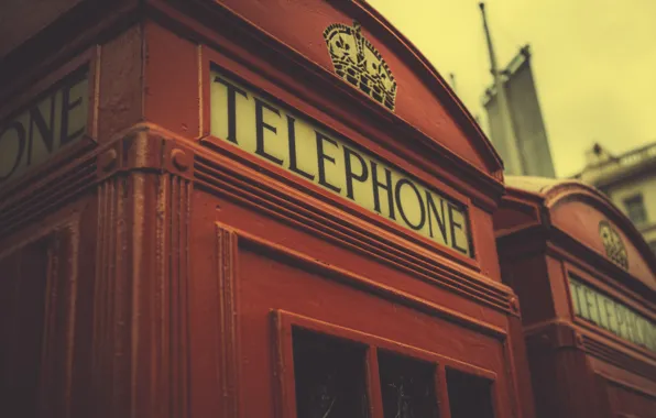 British, crown, London, Britain, United Kingdom, telephone, public telephone, telephone kiosk