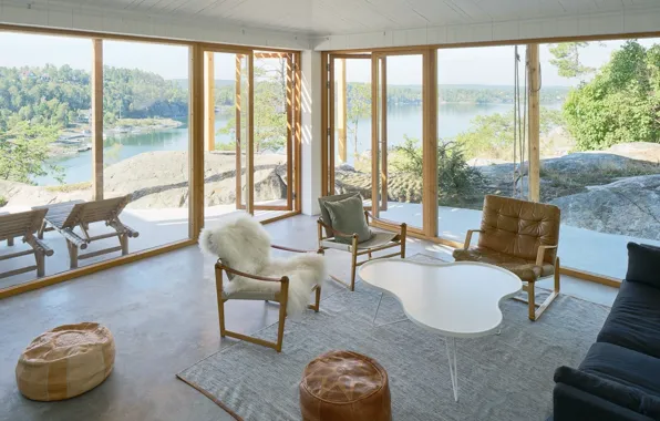 Дизайн, стиль, интерьер, Стокгольм, гостиная, современный дом, modern single family house, Overlooking the inner Stockholm …