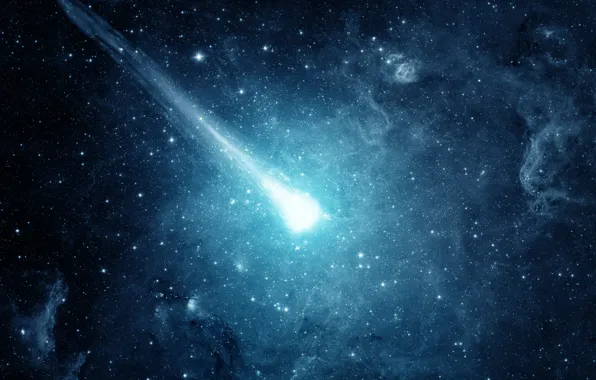 Картинка light, blue, cosmos, Meteor